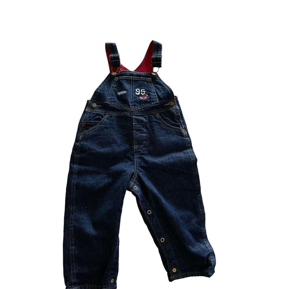 oshkosh overalls Flannel Lined Fully‎ 18 M Embroidered Football, '95, Owl